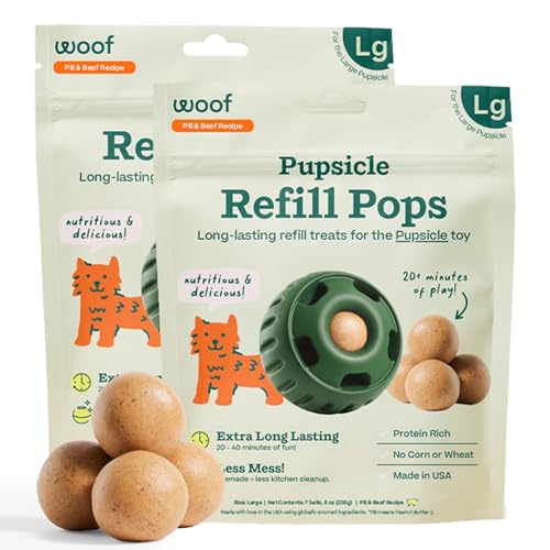 WOOF Pupsicle Refill Pops — Peanut Butter & Beef, Large 2-Pack (14 Pops)