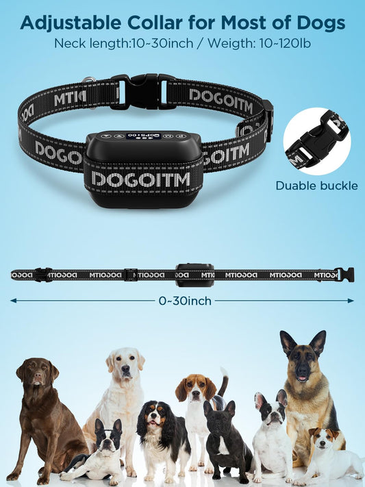 DOGOITM GPS Wireless Dog Fence – AI-powered pet containment system with waterproof, rechargeable collar. Features 3 warning modes, range 65-3290 FT.
