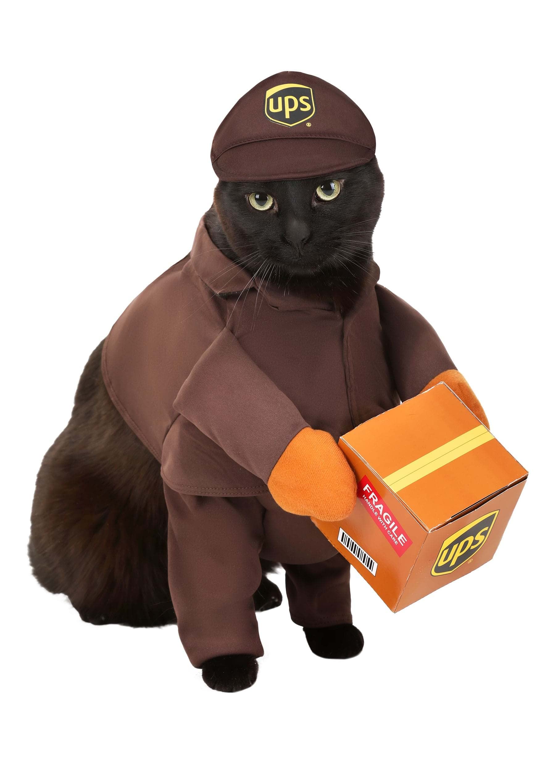 UPS Dog Costume for Medium Dogs - Ideal for Delivery-Themed Pet Events or Parties.