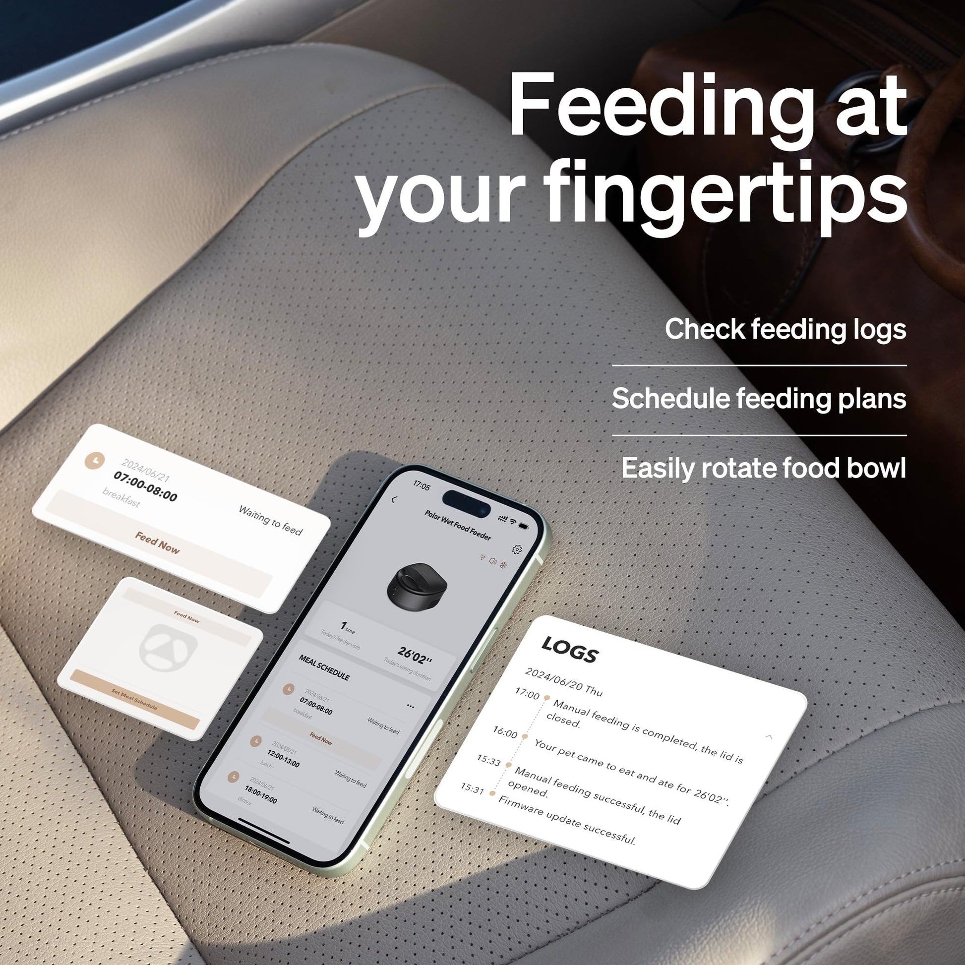 App-controlled wet food cat feeder for smart pet feeding