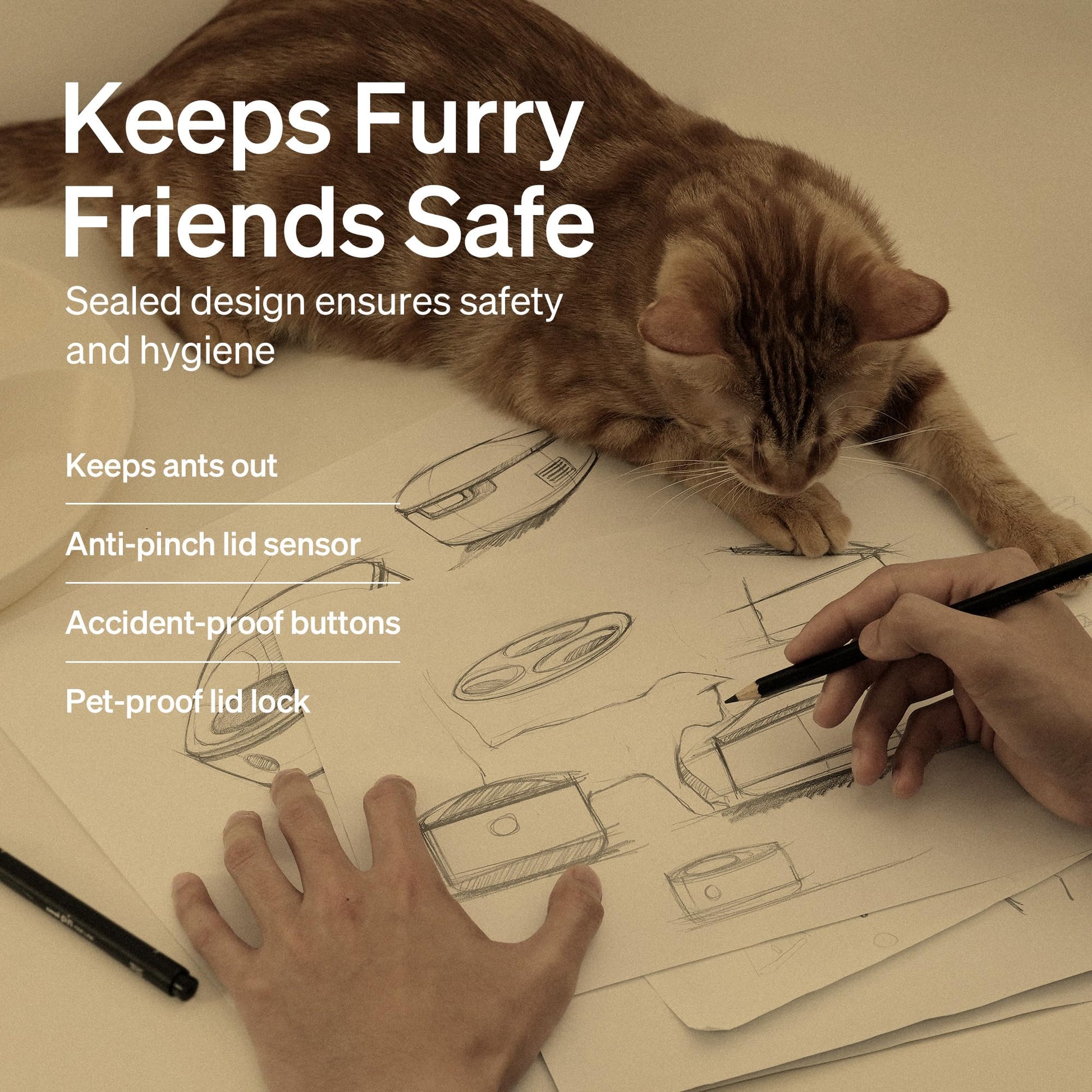 Front view of PETLIBRO refrigerated feeder on kitchen floor