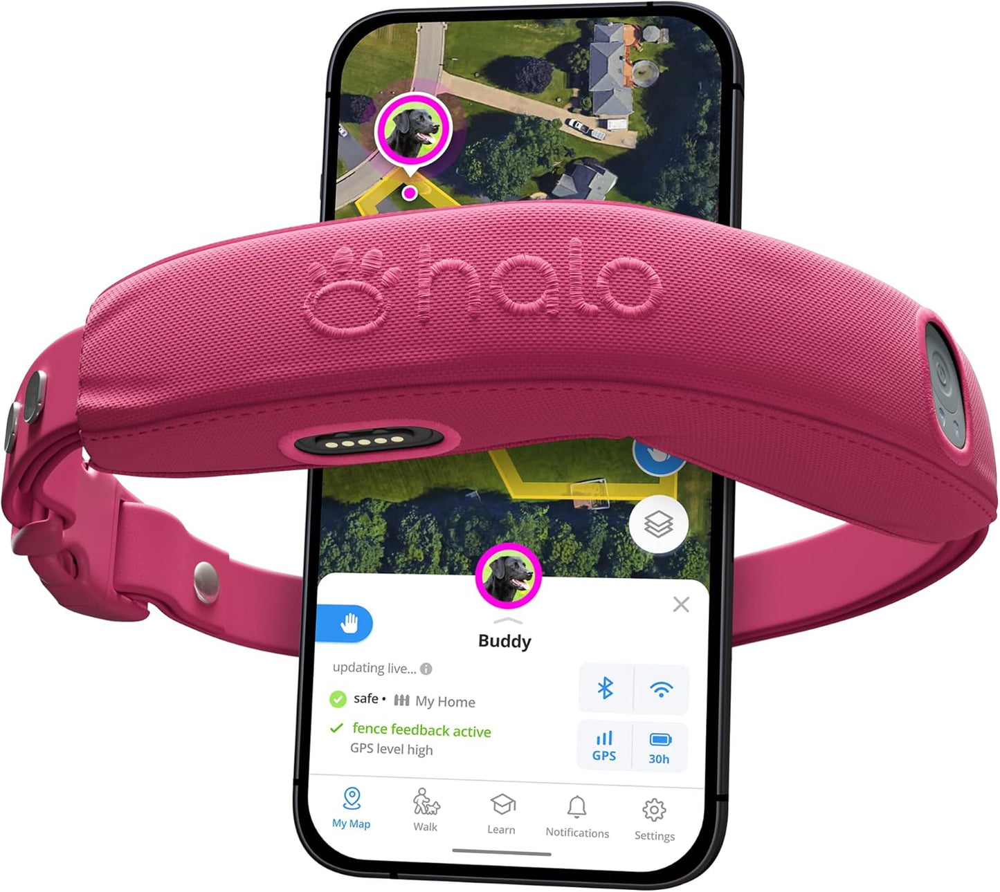 Halo Collar 4 – GPS Wireless Dog Fence and Training Collar for Dogs Orchid Color