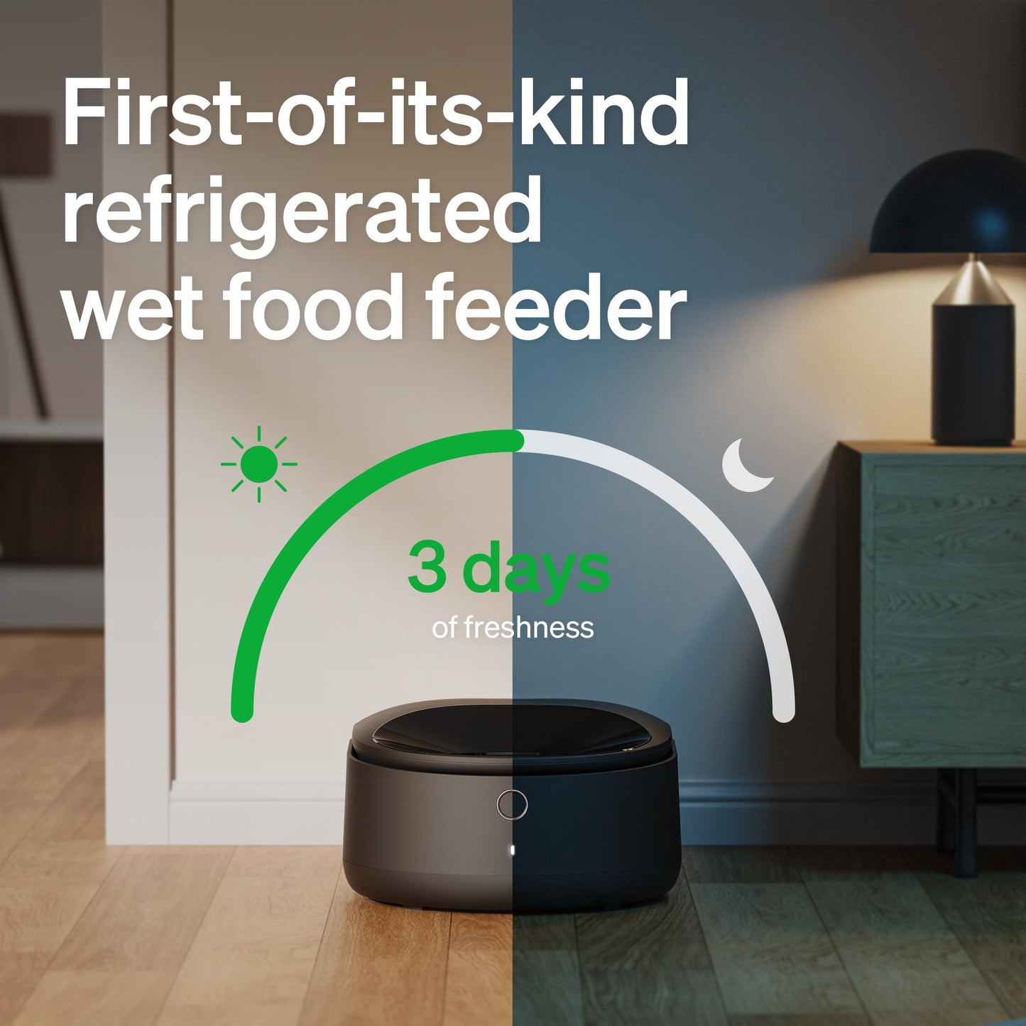 Polar feeder setup for wet and dry food diet balance