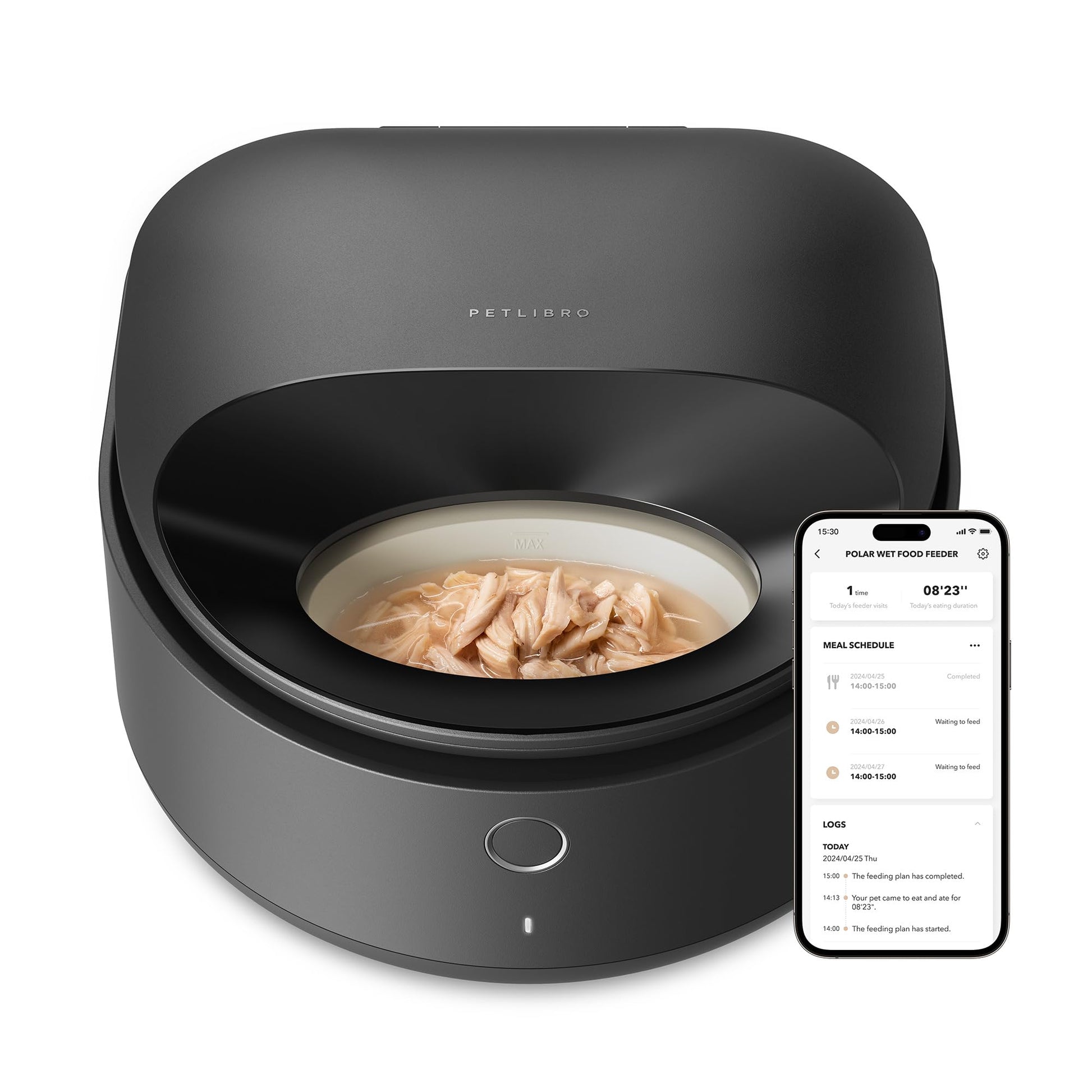 Smart refrigerated cat feeder keeps wet food fresh for 3 days