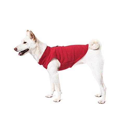 Pumpkin Fleece Dog Vest with Leash Ring - Large