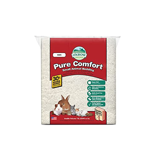 72L White Small Animal Bedding - Soft, absorbent bedding for a hygienic and cozy pet habitat.
