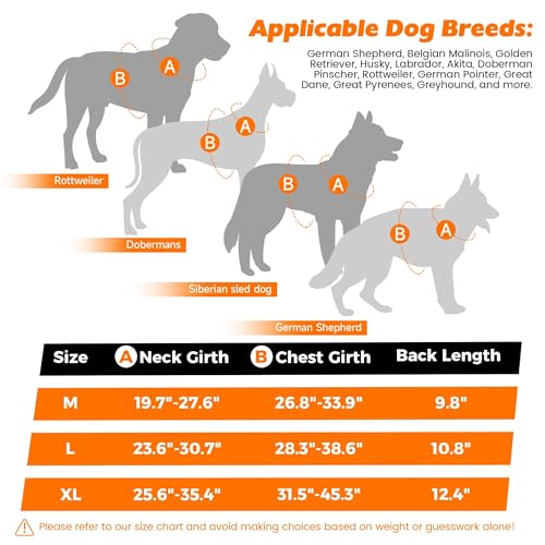 Tactical Dog Harness with Handle, No Pull Adjustable Military Heavy Duty Dog Harness, Chew Proof Dog Harness with All-Metal Buckle with 6 PCS Patch and Carry Pouch (Large, Coyote Brown)