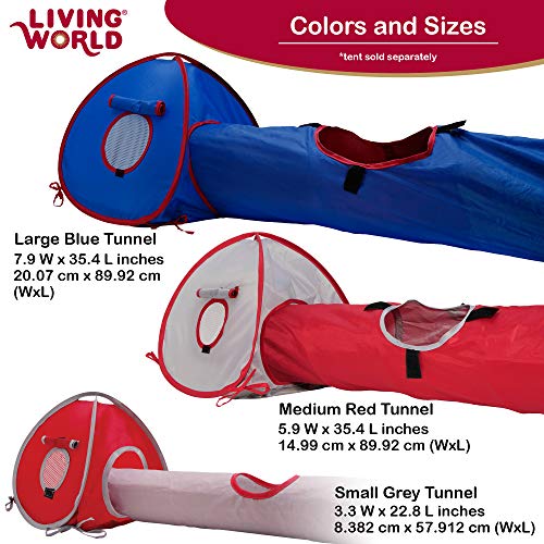 Small Animal Tunnel for Rabbits & Guinea Pigs - Blue/Red