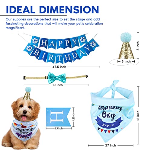 Dogs Deserve It Boy Dog Birthday Party Supplies 8 Pieces