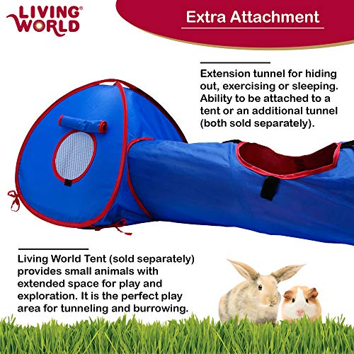 Small Animal Tunnel for Rabbits & Guinea Pigs - Blue/Red