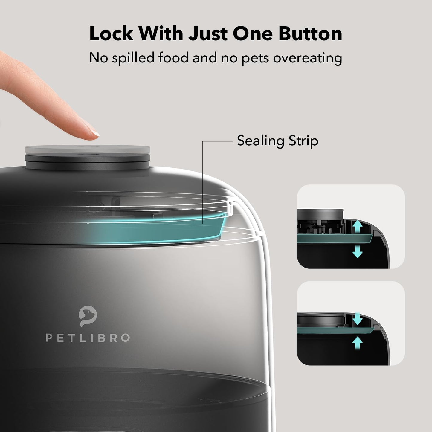 PETLIBRO Automatic Pet Feeder Dispenser- 180-Day Battery Life, AIR Ti