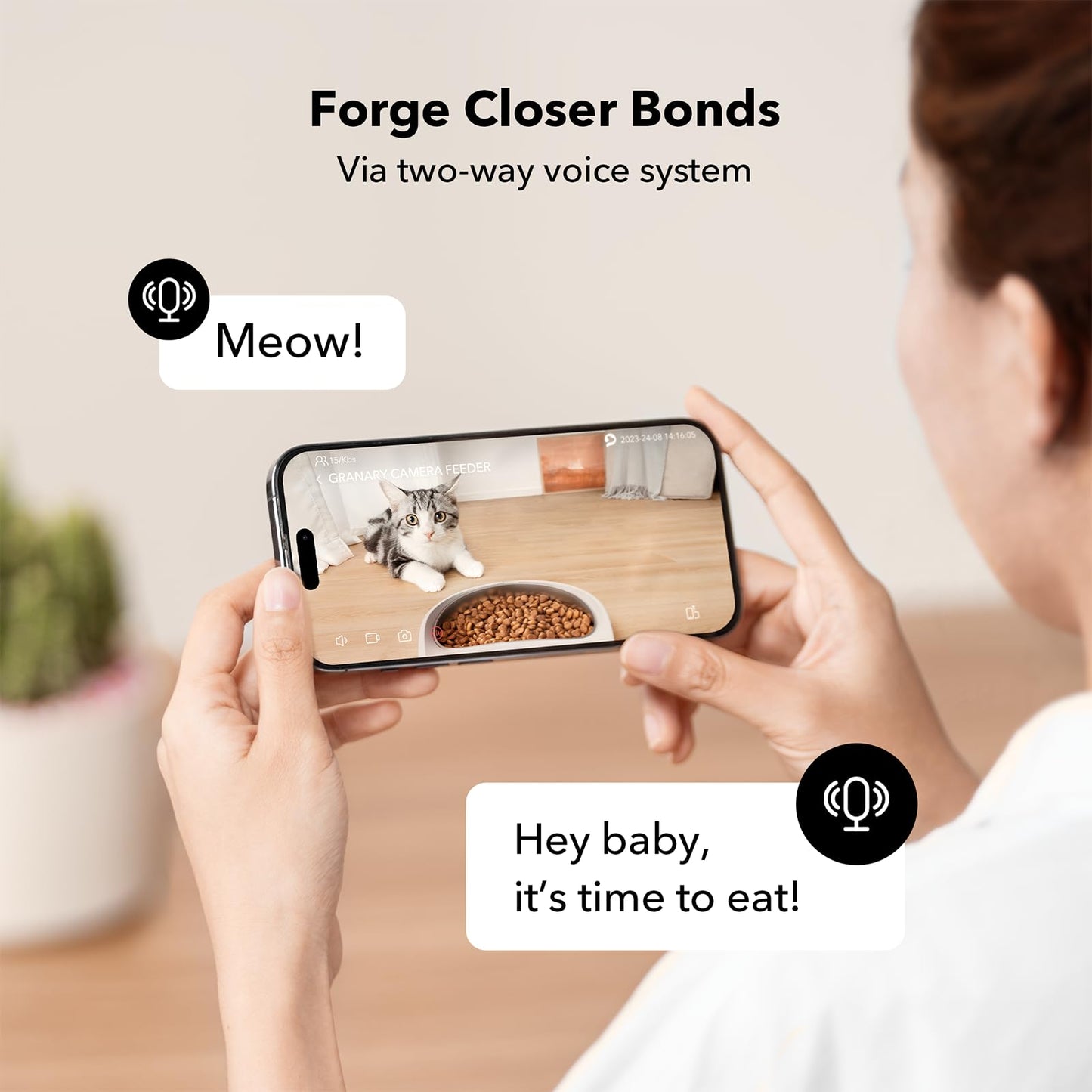 PETLIBRO Smart Cat Feeder - 5G WiFi, 1080P Camera, 2-Way Audio, and Motion Alerts for Easy Pet Care.