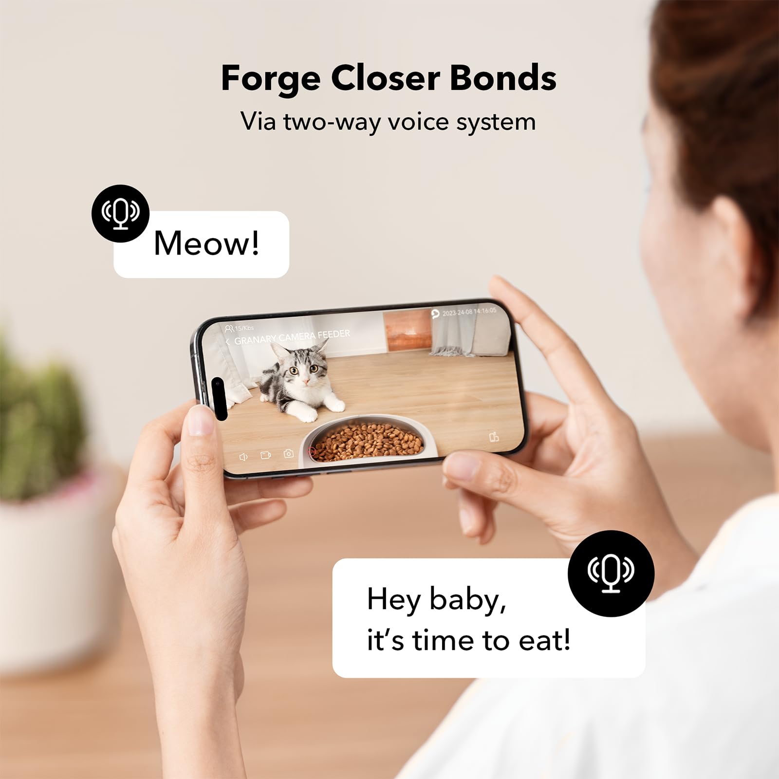 PETLIBRO Smart Cat Feeder - 5G WiFi, 1080P Camera, 2-Way Audio, and Motion Alerts for Easy Pet Care.