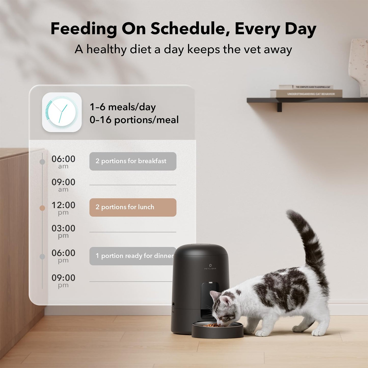 PETLIBRO Automatic Pet Feeder Dispenser- 180-Day Battery Life, AIR Ti