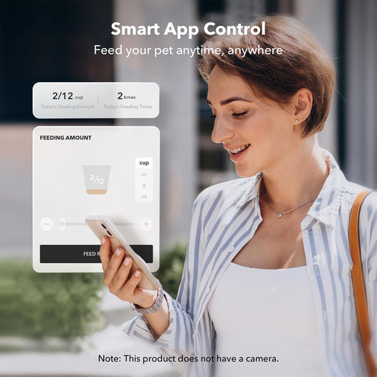 Petlibro 5L Automatic Feeder for Dogs & Cats - 5G WiFi, Timed Feeding, Freshness Preservation.