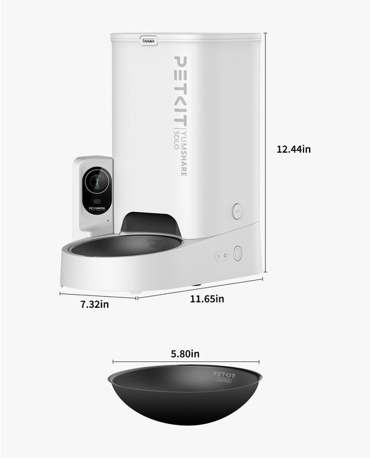 PETKIT Automatic Pet Feeder - Manage feeding times remotely with HD video, 2-way audio, and smart app integration.