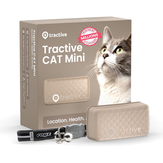 Tractive GPS Tracker & Health Monitor for Cats – Real-Time Location, Activity Tracking & Universal Collar Fit.