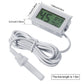 Mini Digital Temperature Humidity Meter Gauge with Probe Gauge LCD w/ Fahrenheit Display Thermometer Hygrometer for Incubator Reptile Plant Greenhouse Chicken Coop Garden(White, 3 Pieces)