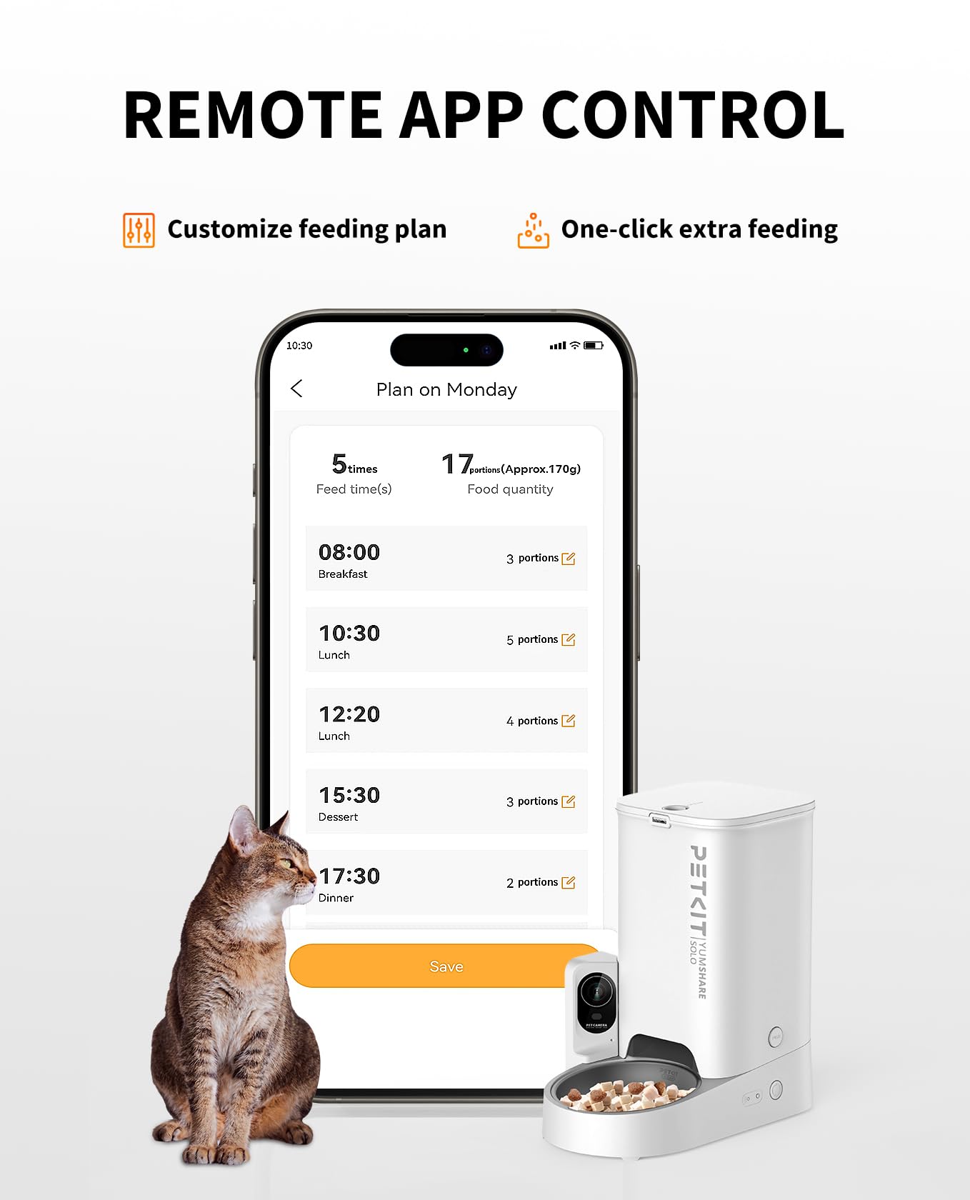 PETKIT Automatic Pet Feeder - HD Video, WiFi, 2-Way Audio, Smart App Control