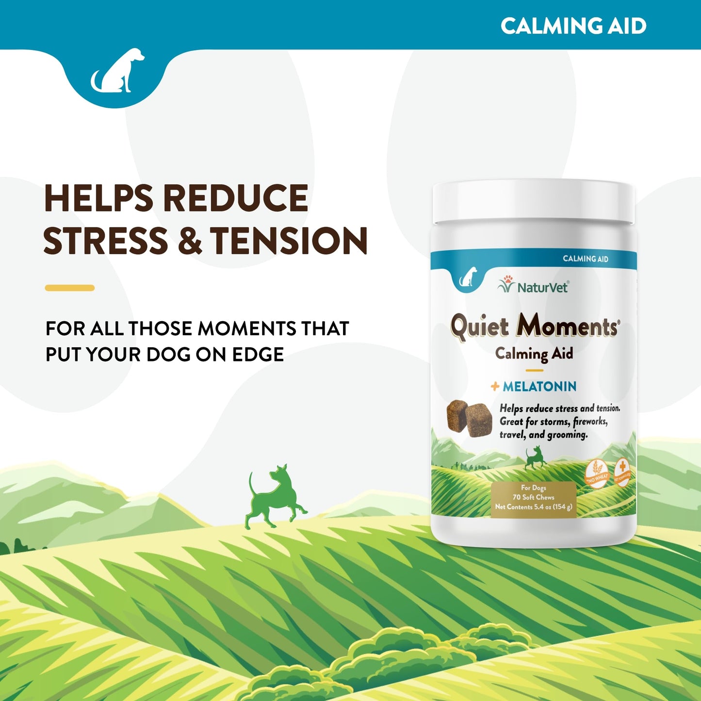 Natural Stress & Tension Relief for Dogs – Melatonin & L-Tryptophan Chews