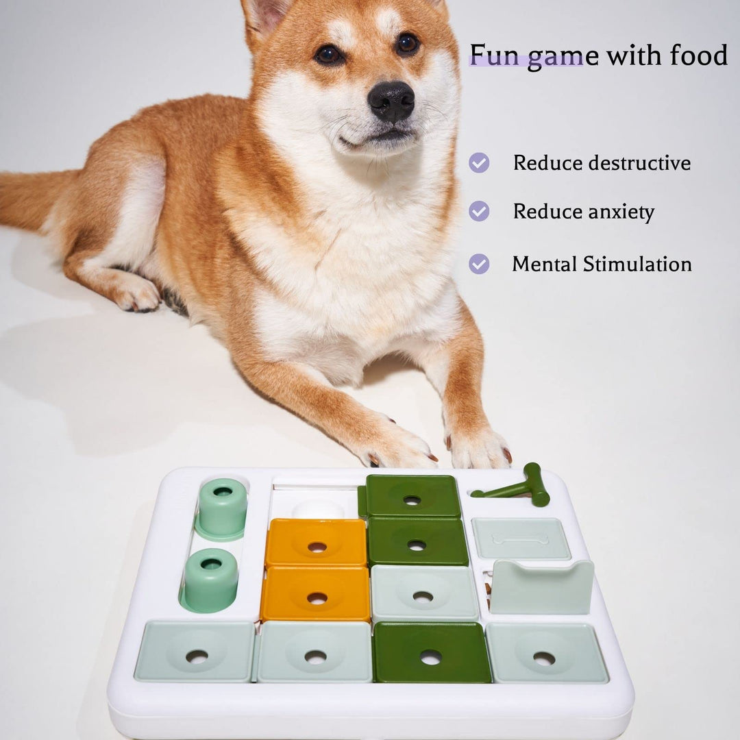 Barkwhiz Dog Interactive Treat Puzzle Toy 3 Levels, Mental stimulating for Boredom and Smart Pets