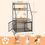 Load image into Gallery viewer, Dog Crate Furniture with Storage Shelves, Duty Dog Crate  31.5 Inch Heavy with Power Outlet for Small Medium Dogs Three Doors
