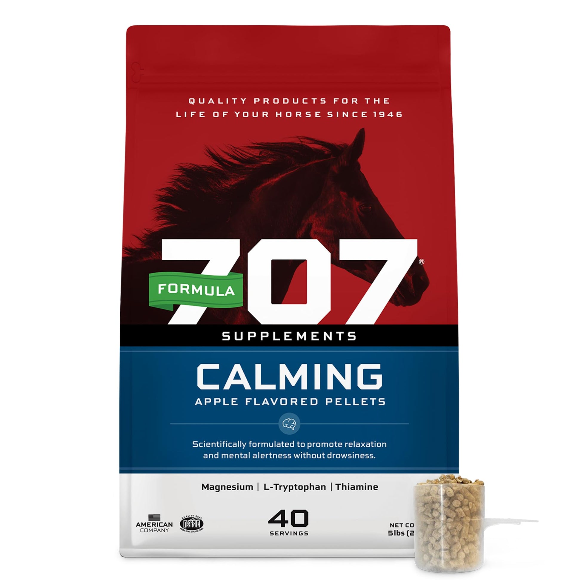 Formula 707 Horse Calming Supplement with L-Tryptophan, Thiamine & Magnesium