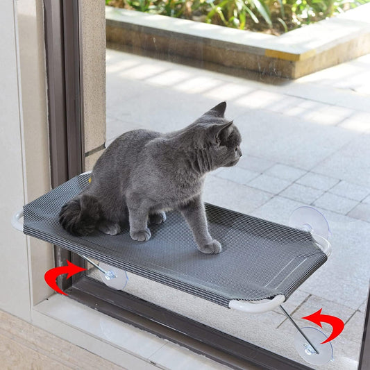 AMOSIJOY Cordless Cat Window Perch — a Sunny Window Seat With No Cords to Fight