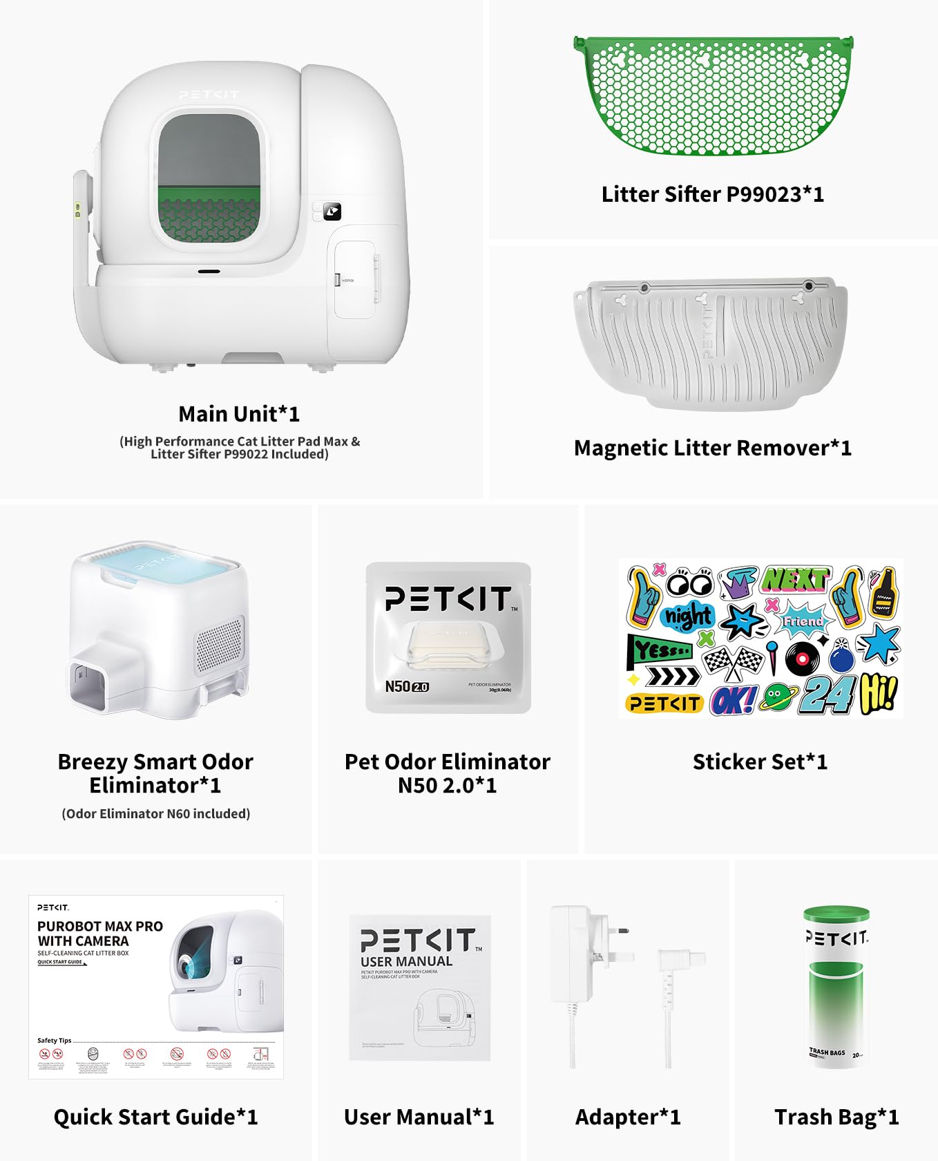 Smart PETKIT PUROBOT MAX PRO Litter Box – Automatic Cleaning, App Control, Multi-Cat Friendly.