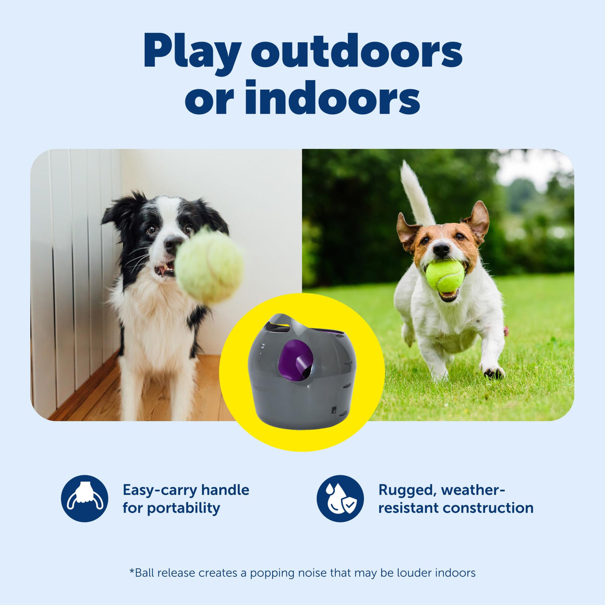 PetSafe Automatic Ball Launcher – Interactive Dog Fetch Toy with Safety Sensors & Adjustable Distance