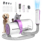 Dog Hair Vacuum Grooming Kit - 2.5L Capacity, Perfect for Shedding Dogs & Cats at Home.