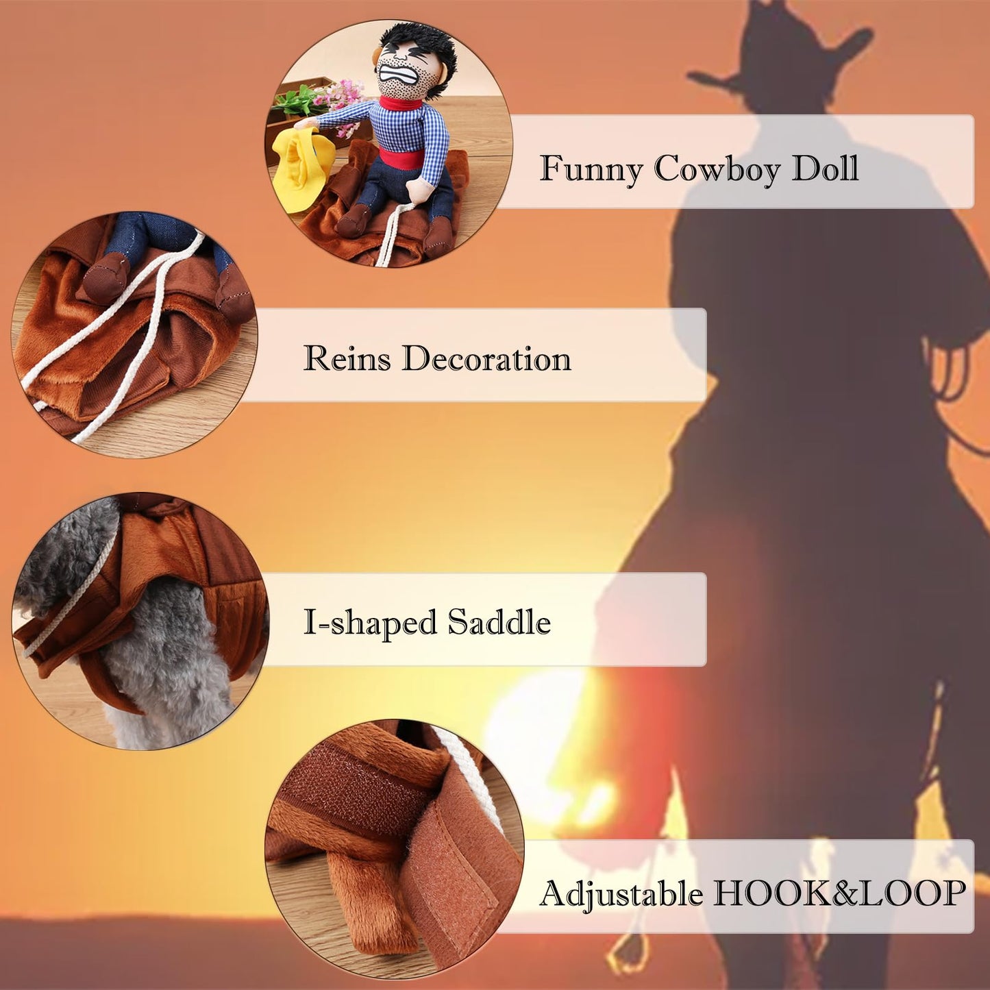 Large Dog Cowboy Rider Costume (As seen on Instagram & Tiktok)