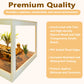 Reptile Terrarium Tank 60 Gallon Metal Mesh Roof Door with Lock- 40"
