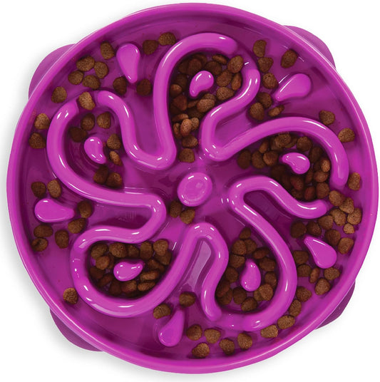 Outward Hound Fun Feeder Slo Bowl (Large) — Slow Down the Dog Who Inhales Dinner