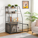 Load image into Gallery viewer, Dog Crate Furniture with Storage Shelves, Duty Dog Crate  31.5 Inch Heavy with Power Outlet for Small Medium Dogs Three Doors
