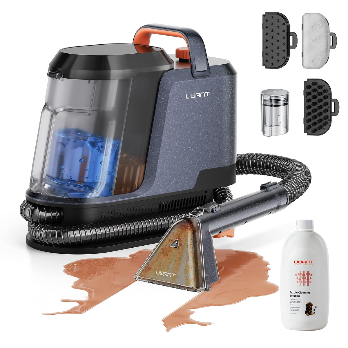 UWANT Y100 Portable Carpet & Upholstery Spot Cleaner — 18KPa High-Suction Deep Stain Remover for Cars, Sofas & Rugs
