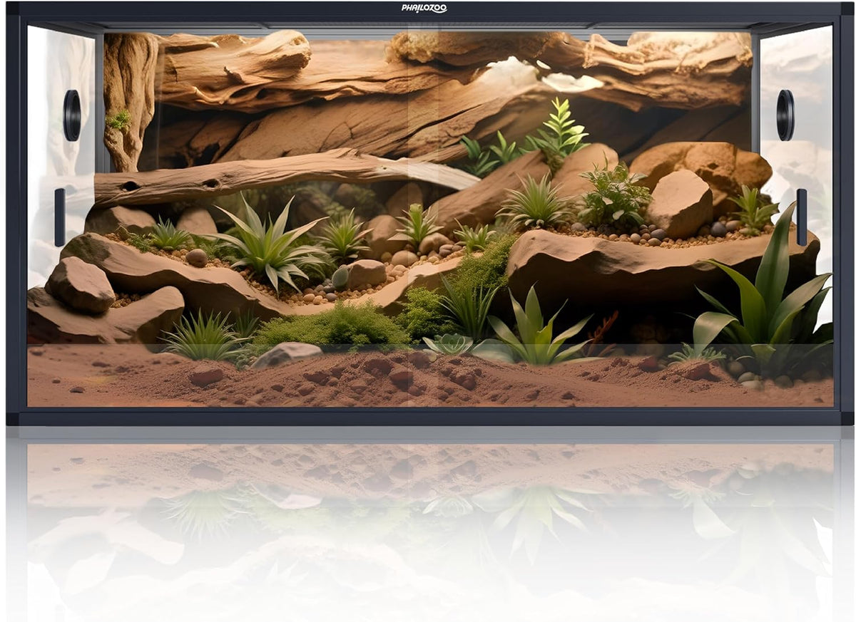 Phailozoo 120 Gallon Reptile Enclosure (48"×24"×24") — the 4x2x2 Forever Home for Adult Boas