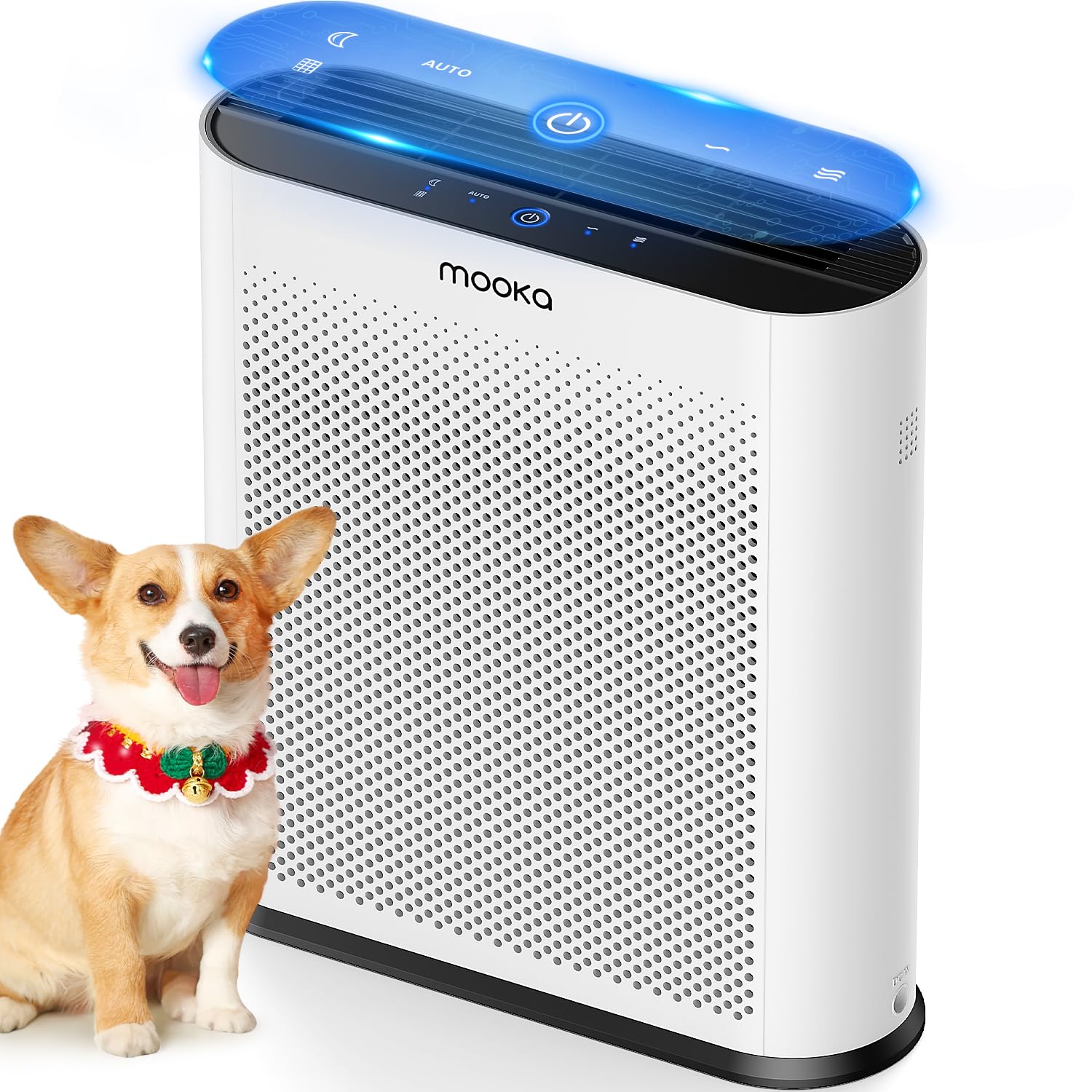 H13 HEPA Air Purifier - Effectively removes pet dander, smoke, dust, and pollen with Auto/Sleep mode.