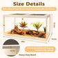 Reptile Terrarium Tank 60 Gallon Metal Mesh Roof Door with Lock- 40"