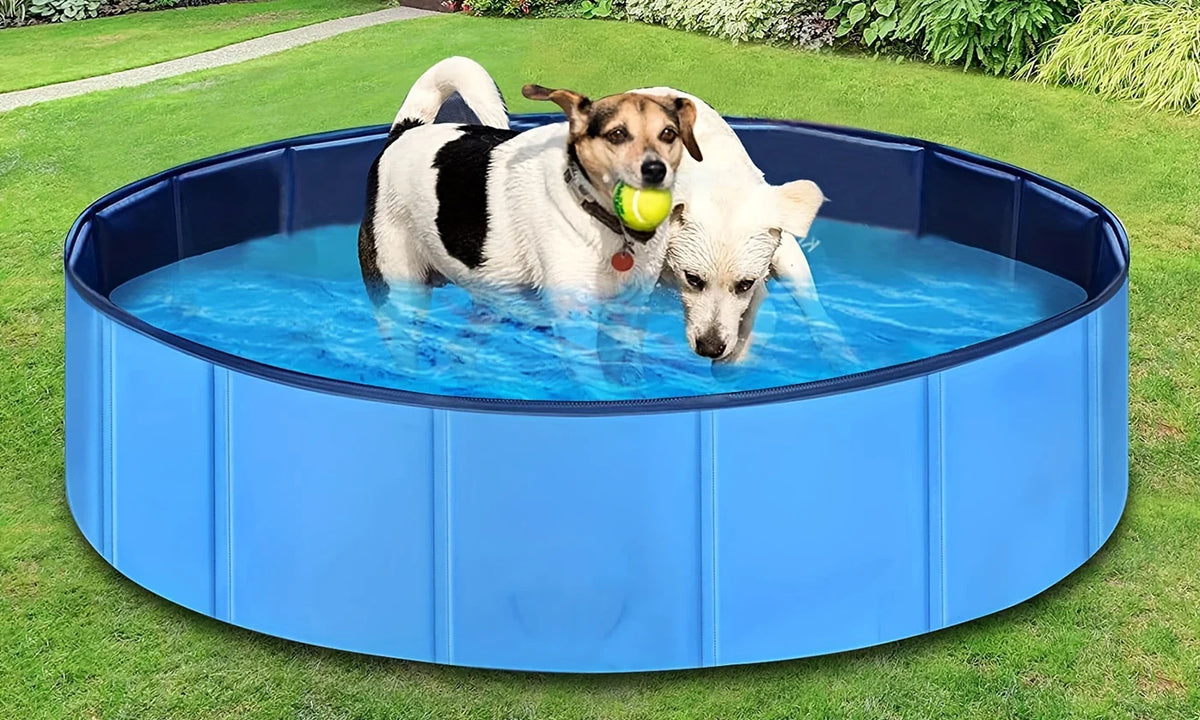1Pc 160 X 160 X 30Cm-63.0 X 63.0 X 11.8Inch Foldable Pet Swimming Pool PVC Dog Swim Pool Bathing Tub Playmat Pools