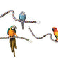 Pet Comfy Perch For Birds Flexible Multi-Color Rope, Medium - 32" Length
