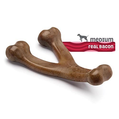 Medium Benebone Bacon Chew Toy for Aggressive Chewers - USA Made