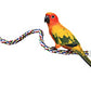 Pet Comfy Perch For Birds Flexible Multi-Color Rope, Medium - 32" Length
