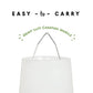 Heavy-duty handle poultry feeder for convenient hanging in coops