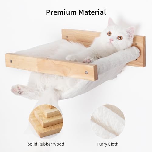 Cat Hammock Wall Mounted, Kitty Beds and Perches,for Sleeping, Playing, Climbing, and Lounging