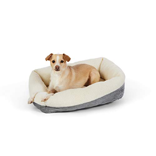 Amazon Basics 24-Inch Self Warming Pet Bed For Cat or Dog, Rectangle, Grey, 24"L x 7"W x 20"H