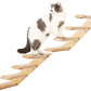 Cat Climbing Shelves Wall Mounted 2PCS & Four-Step Stair – Reversible, Jute Scratch Ladder, & Cozy Cat Perch Furniture