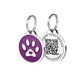 Premium QR Pet ID Tag - Purple Paw