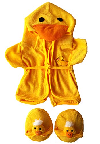 Duck Robe & Slippers Teddy Bear Pajamas for 14"-18" Bears