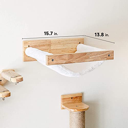 Cat Hammock Wall Mounted, Kitty Beds and Perches,for Sleeping, Playing, Climbing, and Lounging